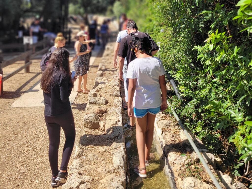 הליכה באמת המים הזורמת
